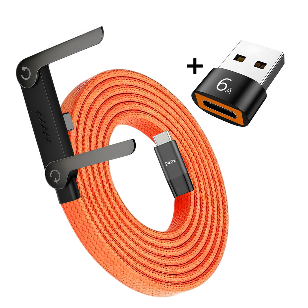 Câble 2 en 1 rapide 240W avec support intégré