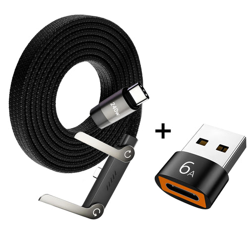 Câble 2 en 1 rapide 240W avec support intégré
